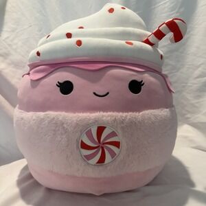 Squishmallows XL  Ethel  Plushie Pink White Red Washable